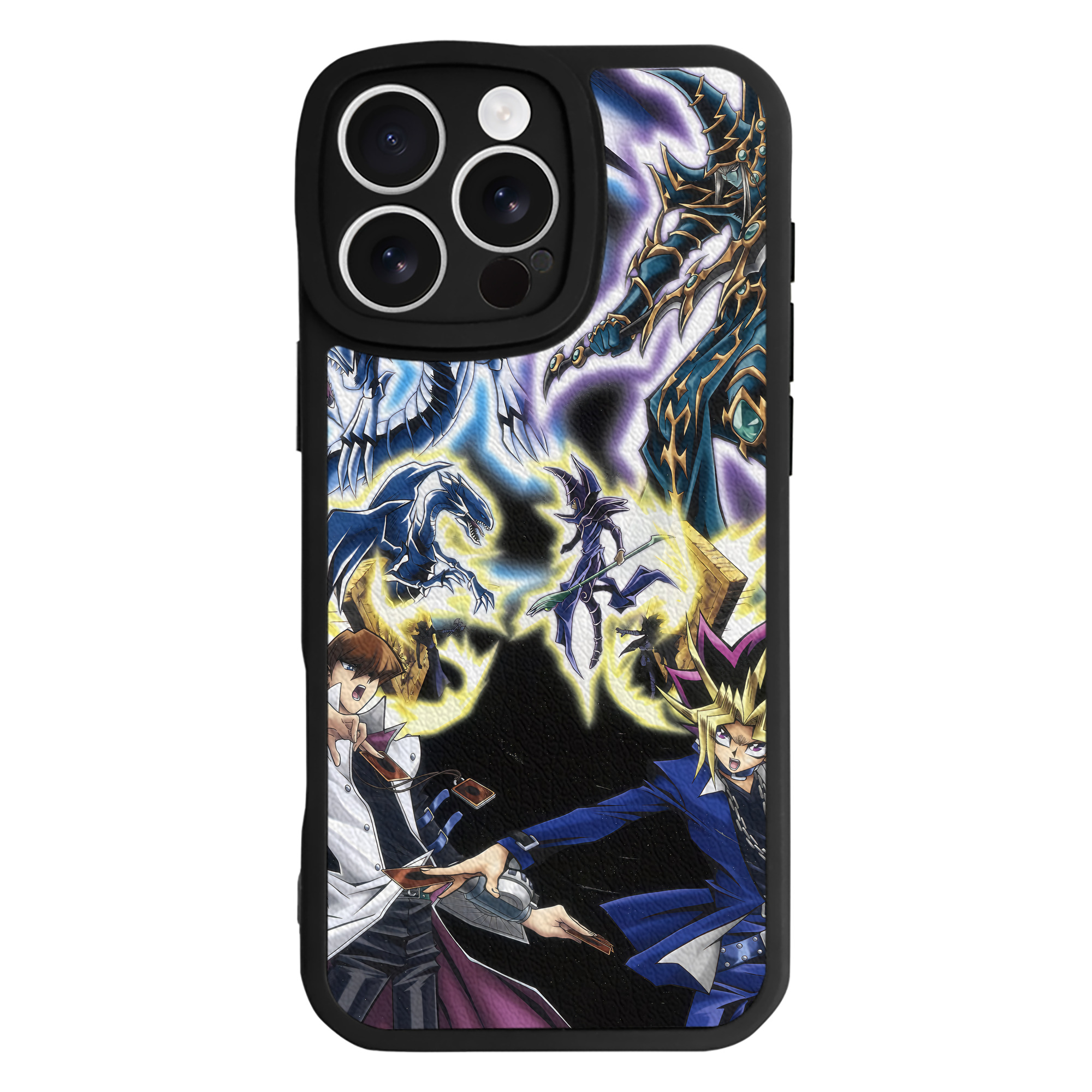 （画像用） 遊☆戯☆王 Yu-Gi-Oh! 【iPhone 16シリーズ対応】シリコンスマホケース（レザー調） 材質：シリコン